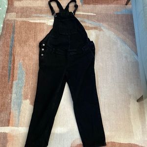 Black Denim Maternity Overalls The GAP